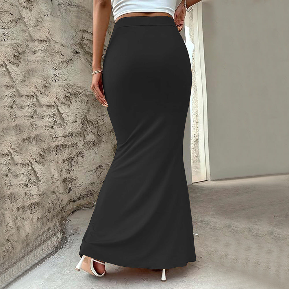 European and American sexy design waist slimming hip hugging skirt