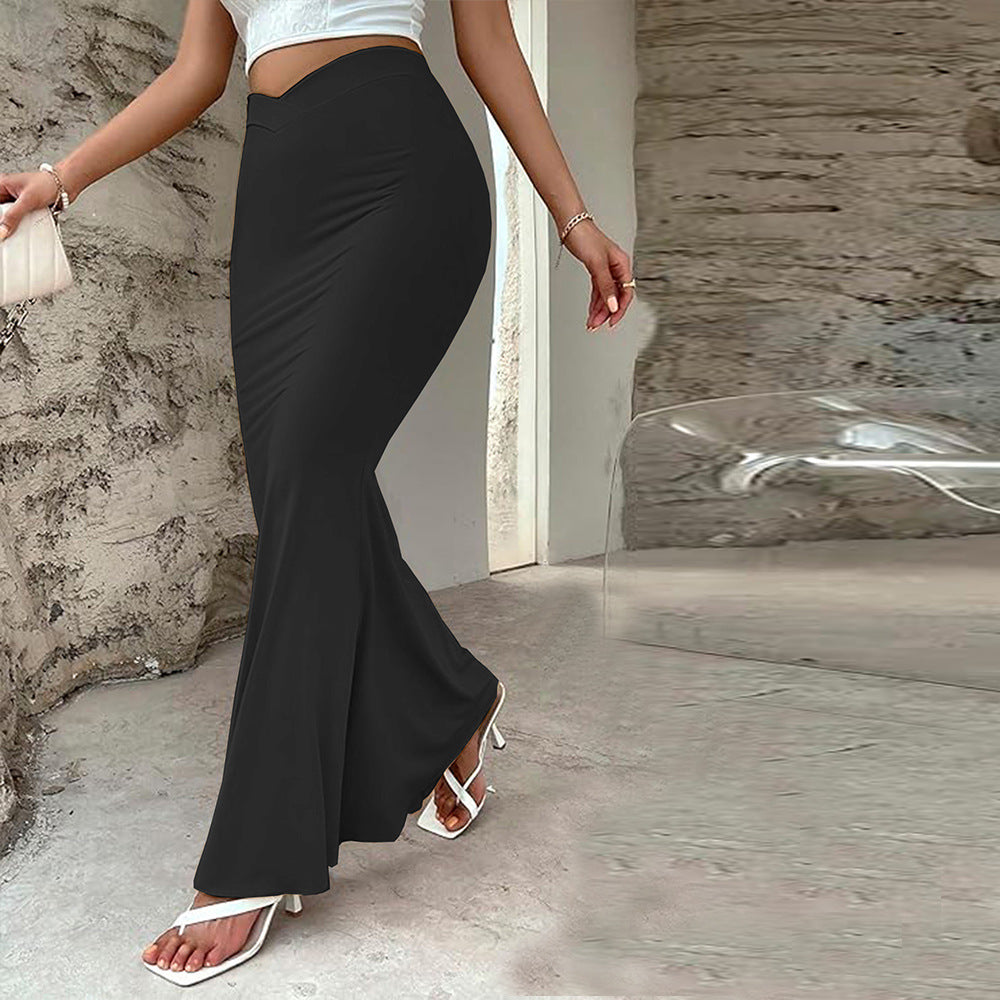 European and American sexy design waist slimming hip hugging skirt