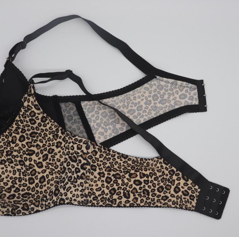 Plus Size Bra Set Leopard Print