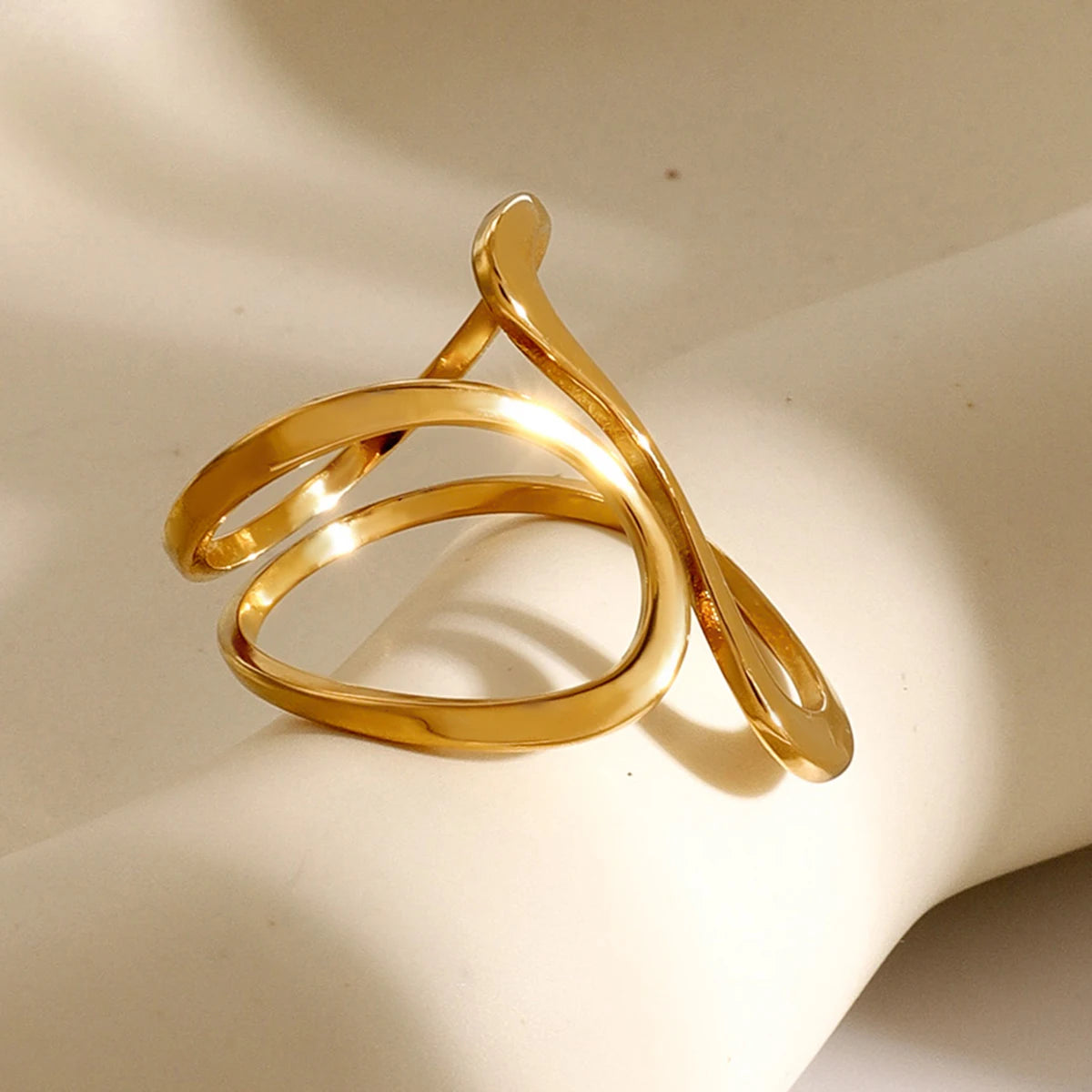 18k gold stainless steel ring