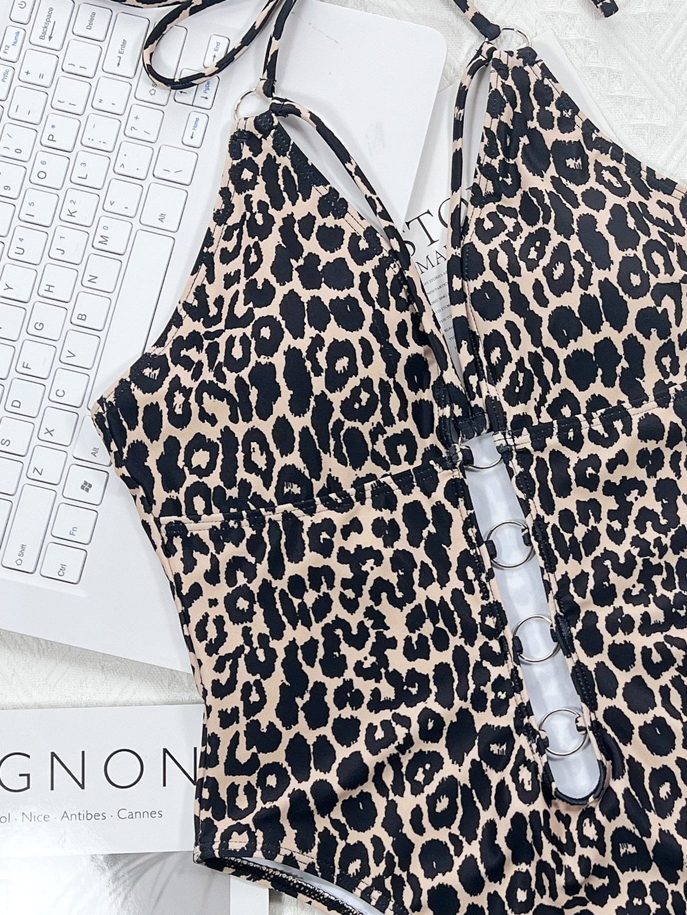 New One Piece Bikini Leopard Print