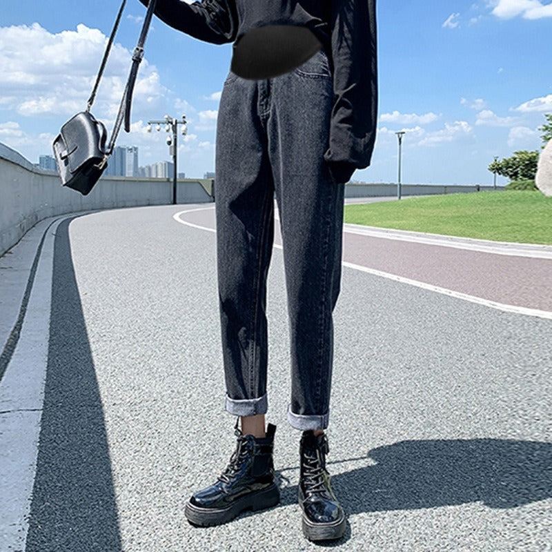 Pregnant women's jeans, belly support pants