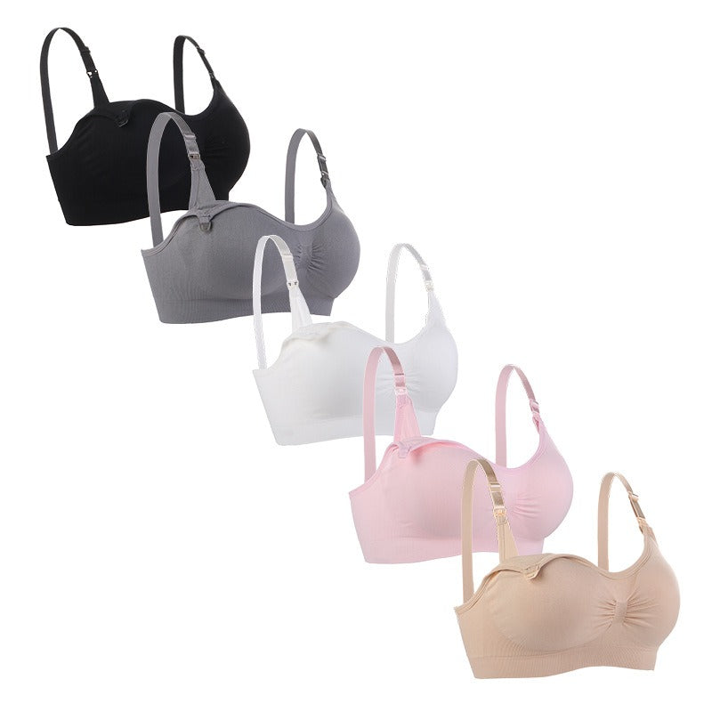 Pregnant Women Without Steel Ring Front Open Buckle Plus Size