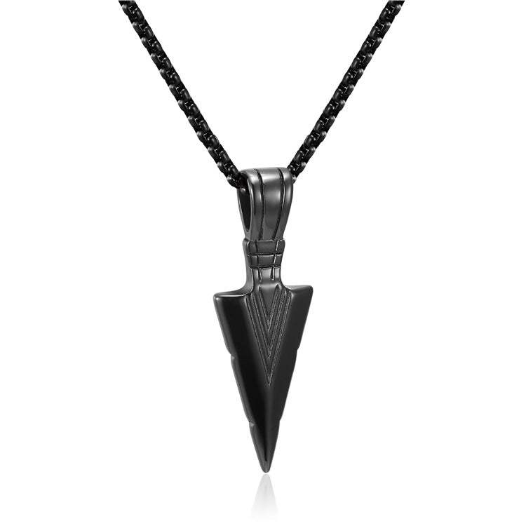 Titanium steel stoving varnish men's pendant necklace