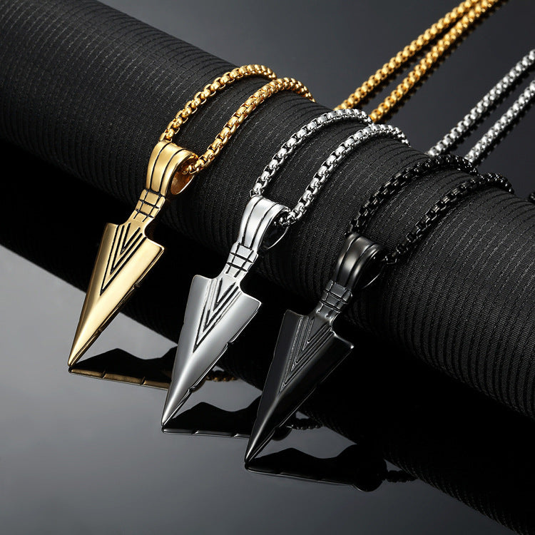 Titanium steel stoving varnish men's pendant necklace