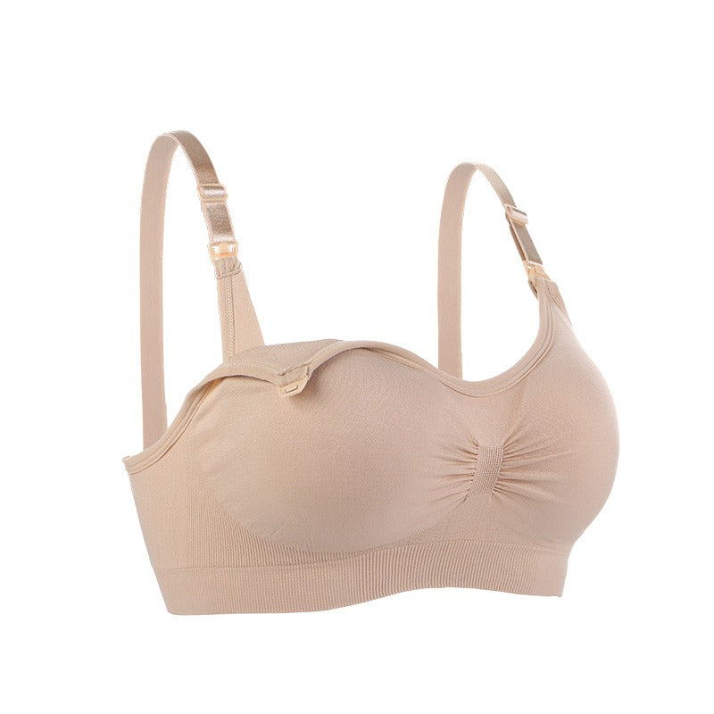 Pregnant Women Without Steel Ring Front Open Buckle Plus Size