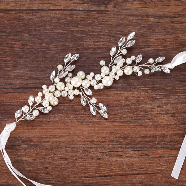 Tiara For Bride Hair Accessories Handmade /Pearl Bracelet Women Jewelry