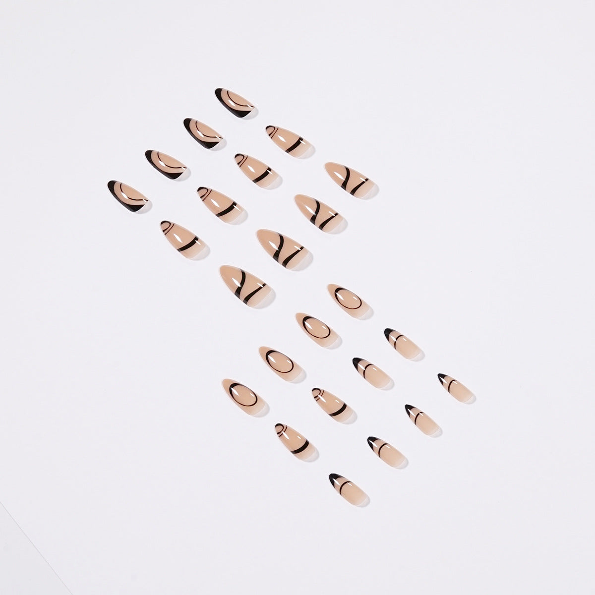 French Manicure Press On Nails