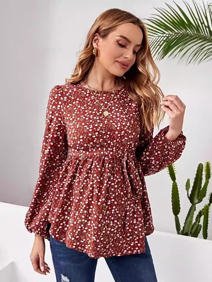 Pregnant women's shirt, floral print