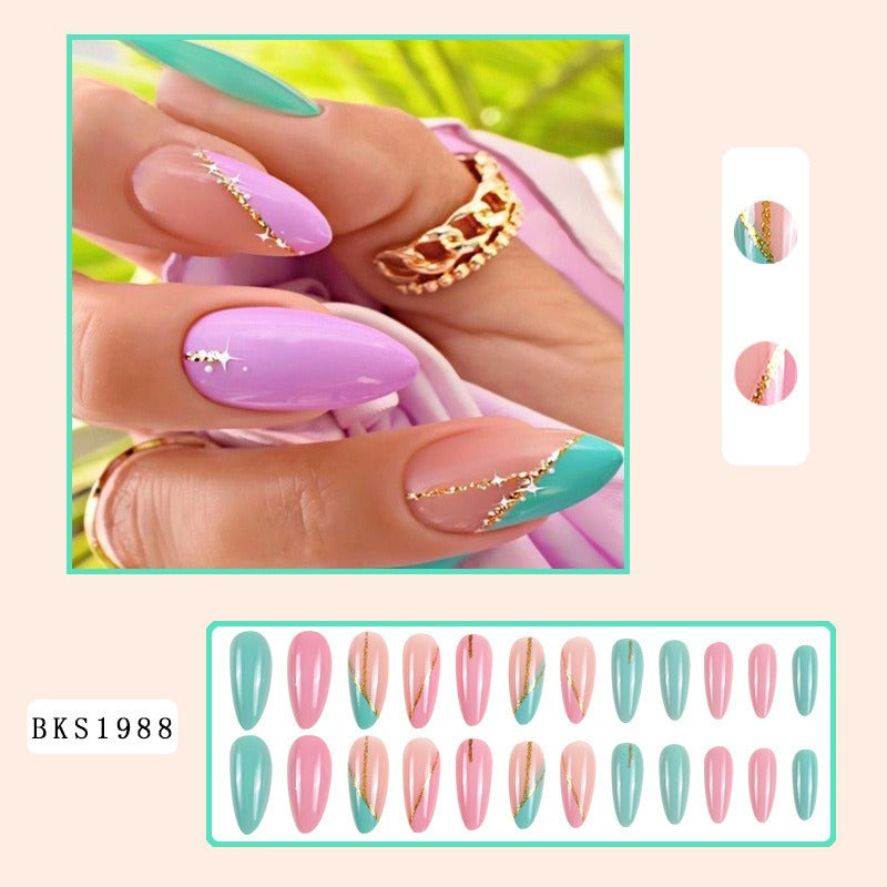 Nail Art Almond Press on