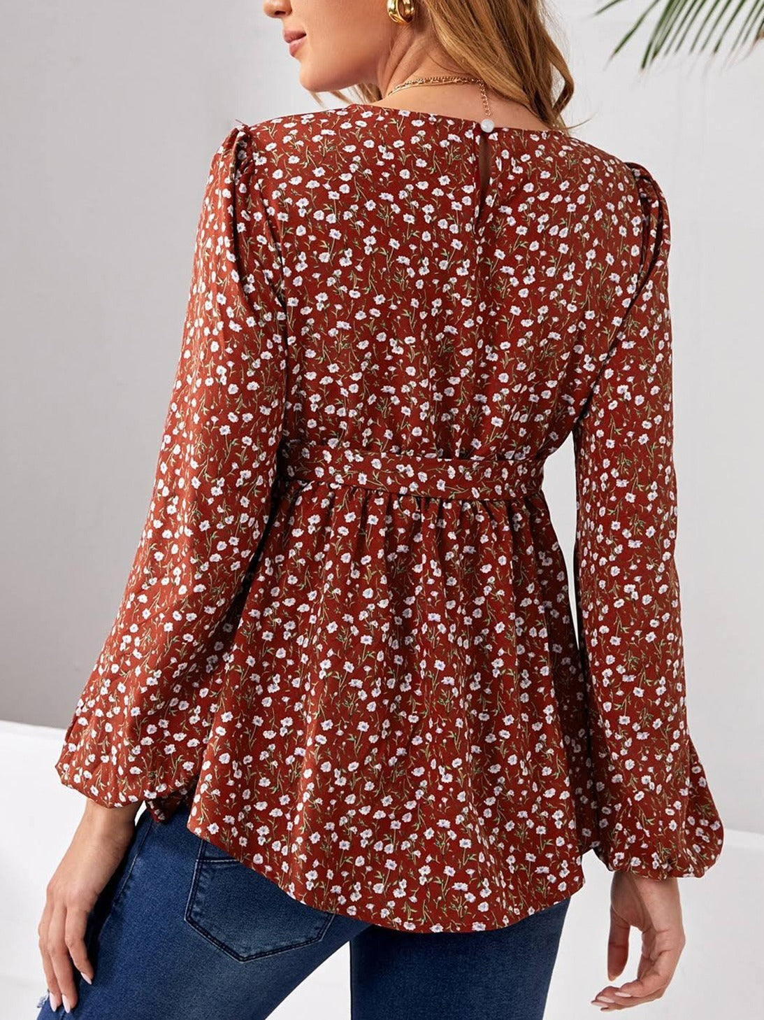 Pregnant women's shirt, floral print
