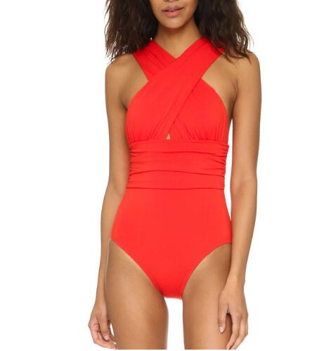 Black Red Sexy Cross Halter Women Swimwear