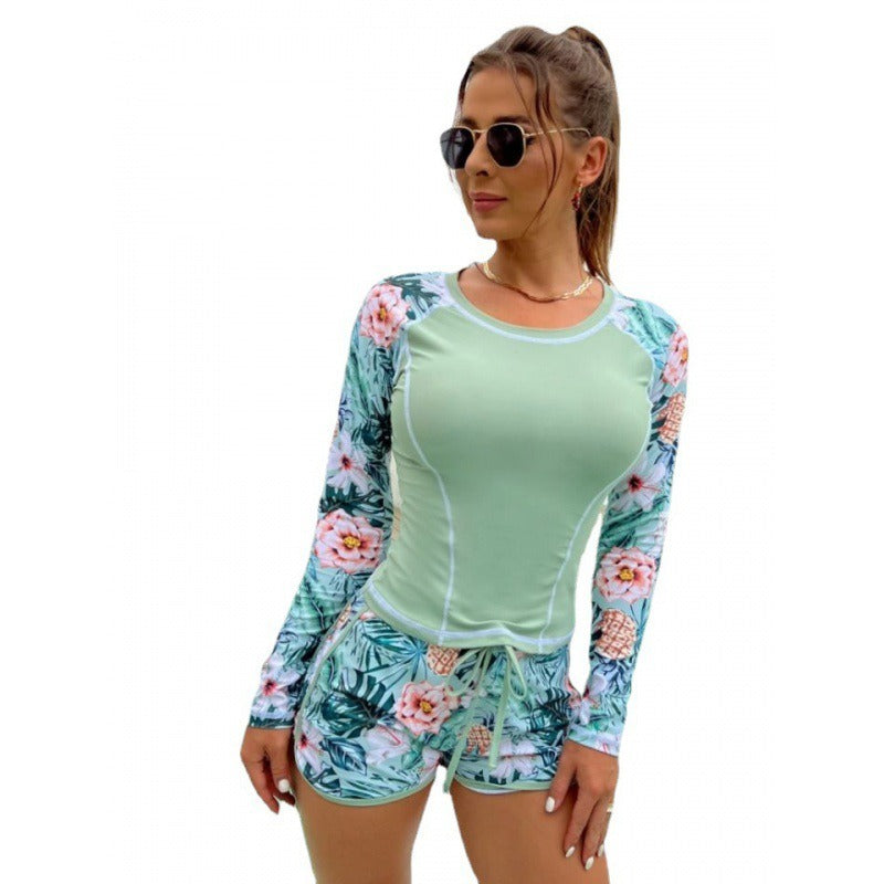 New European and American Sexy High Waisted Split Bikini Women's Swimsuit