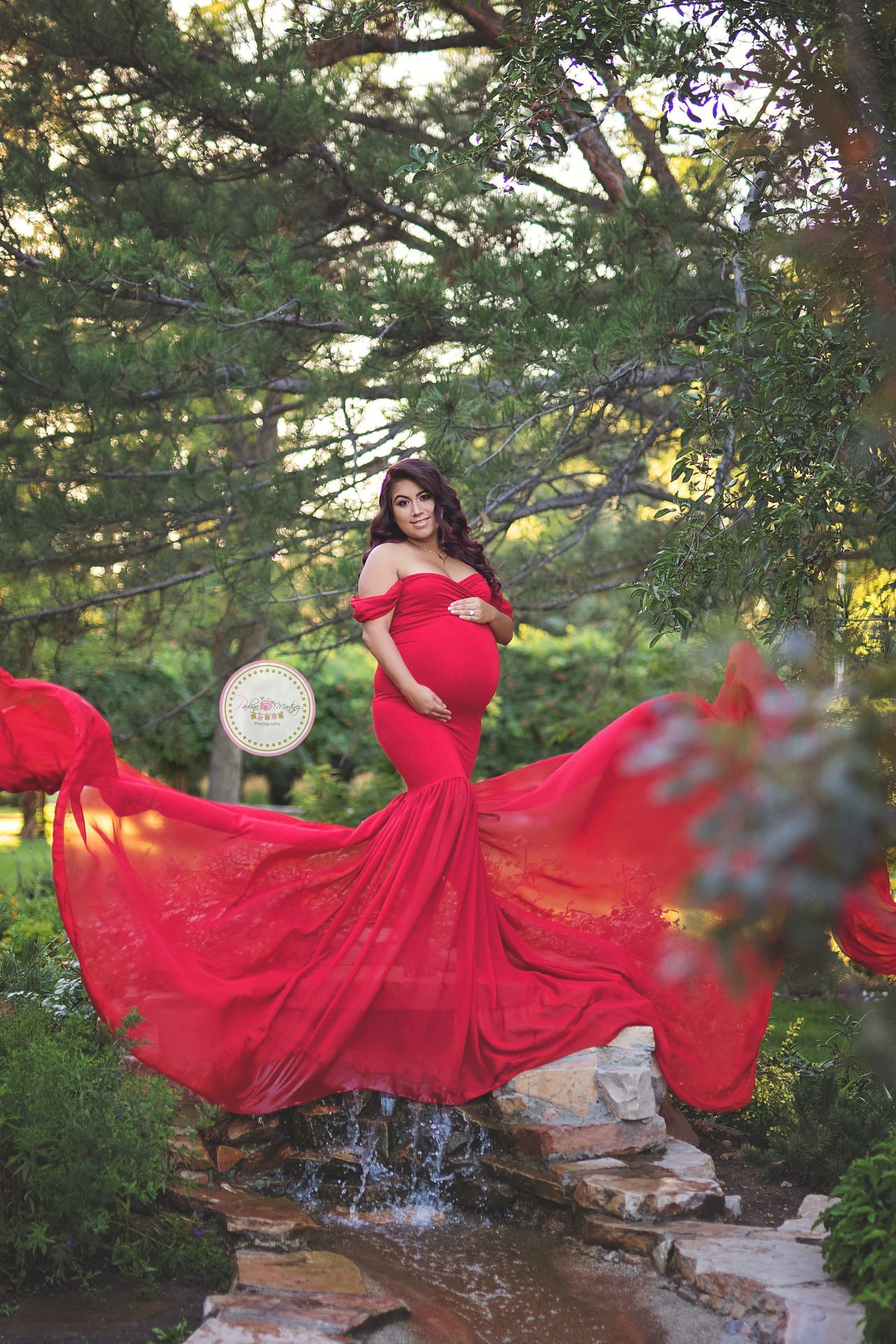 Pregnant Fluttering Tail Fluttering Sleeves Dress Long Dress Photography Dress
