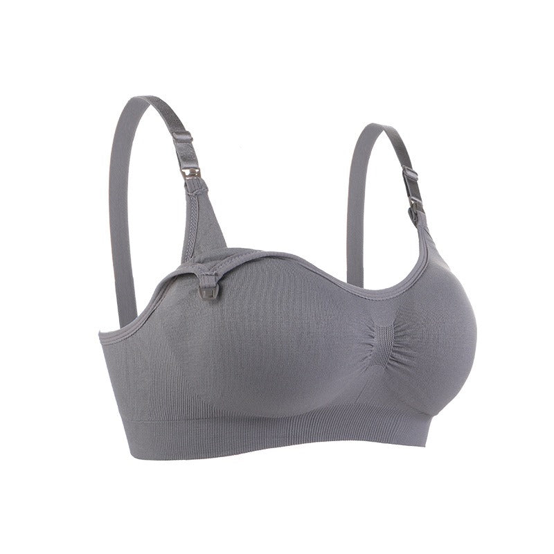 Pregnant Women Without Steel Ring Front Open Buckle Plus Size