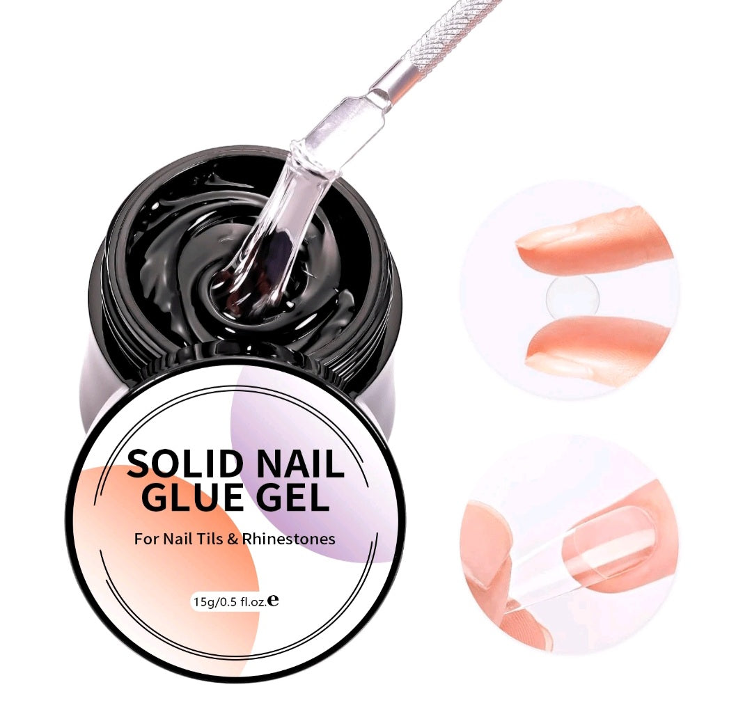 Pegamento de Gel Solido para Arte de uñas y Rhinestones