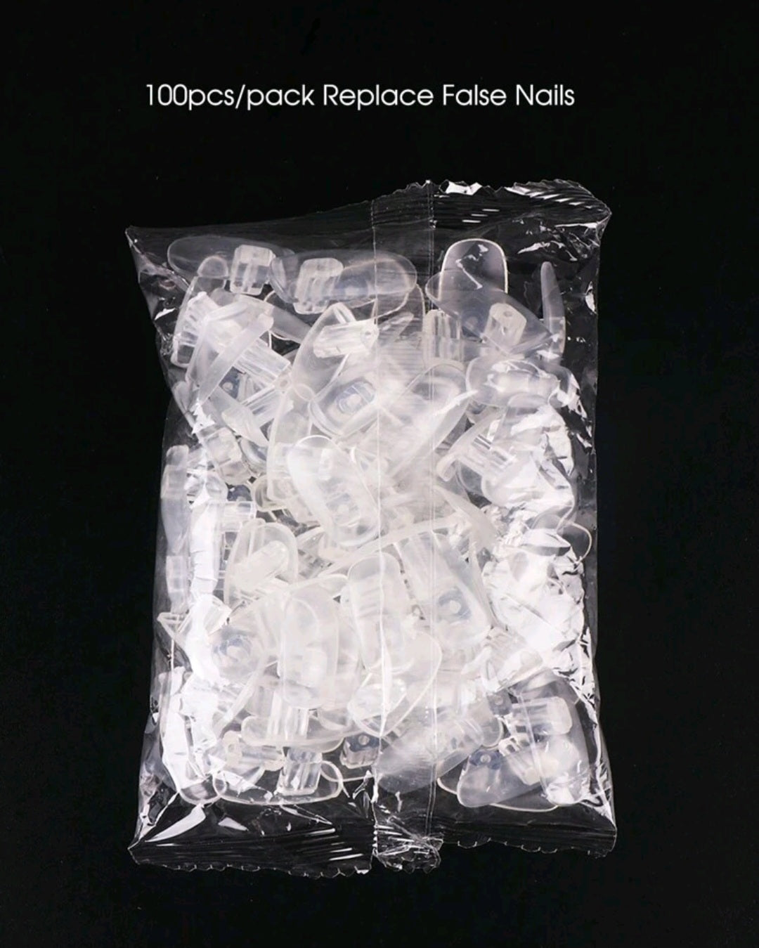100 Pieces Clear False Nail Tips for Professional Training