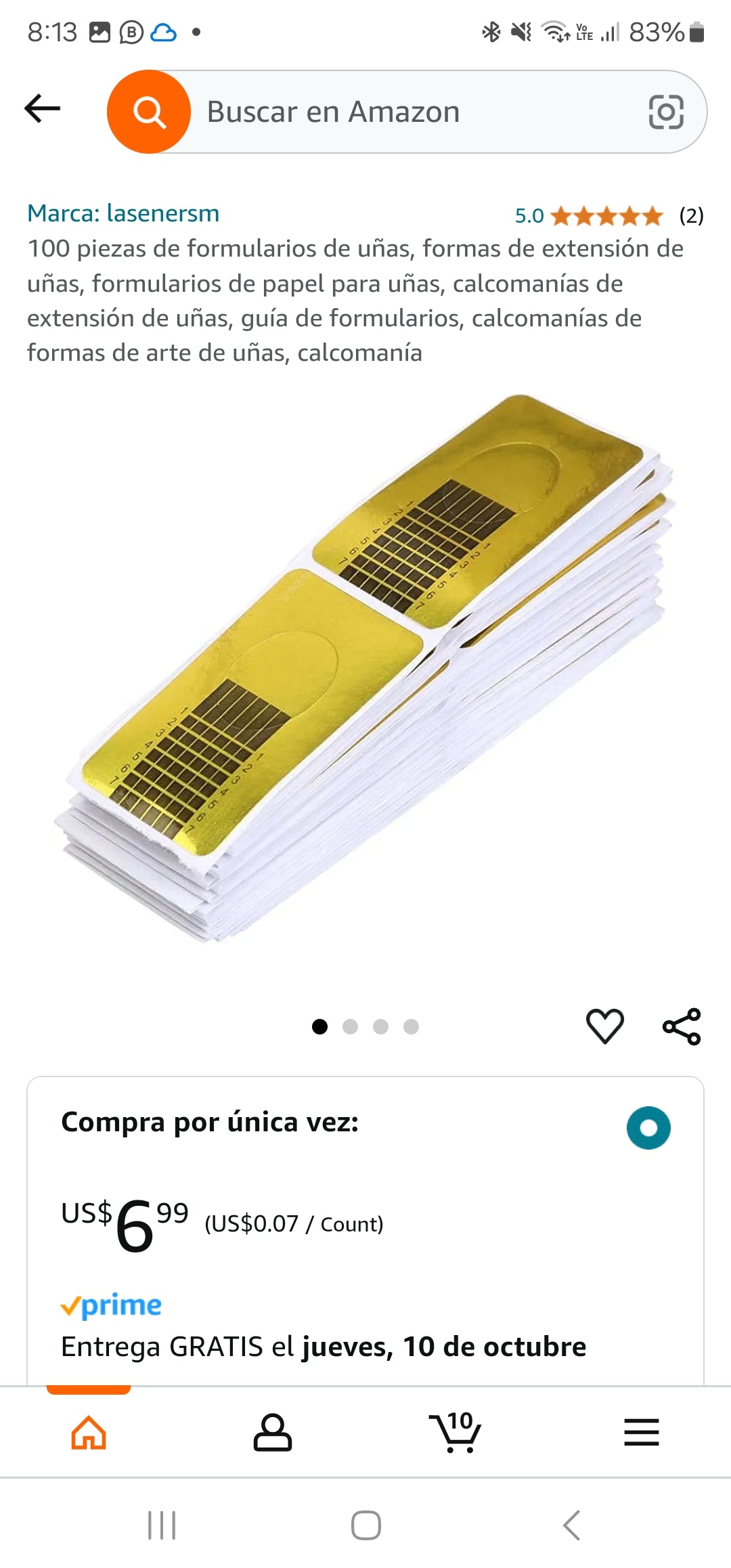 100 pieces nail extension form
