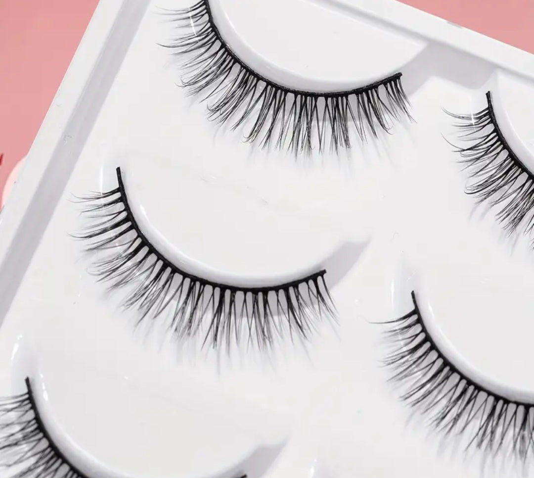 5 Pares De Pestañas Postizas De Estilo Natural, Suaves Y Cómodas, Pestañas Completas