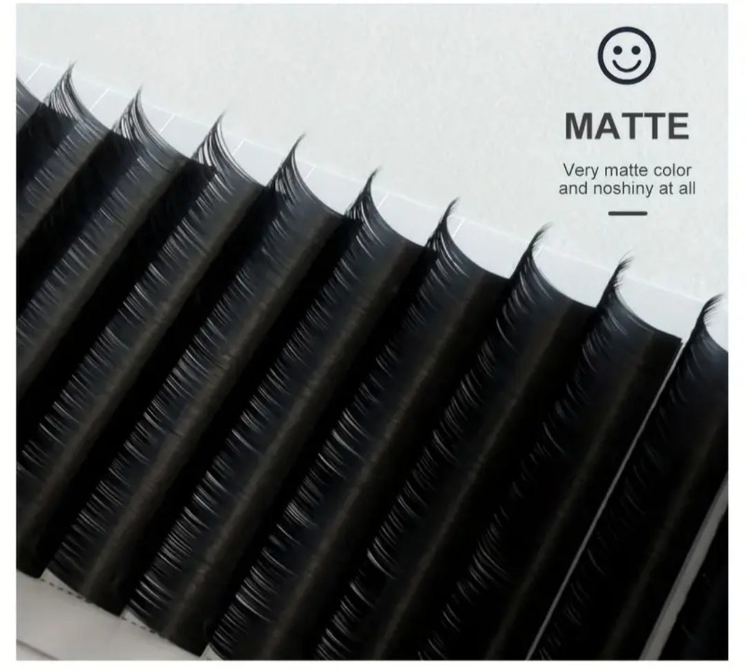 Extensiones De Pestañas Individuales De La Mejor Calidad Mezcla De 8-15mm Pelo De Fibra De Seda Coreana Volumen Lashes