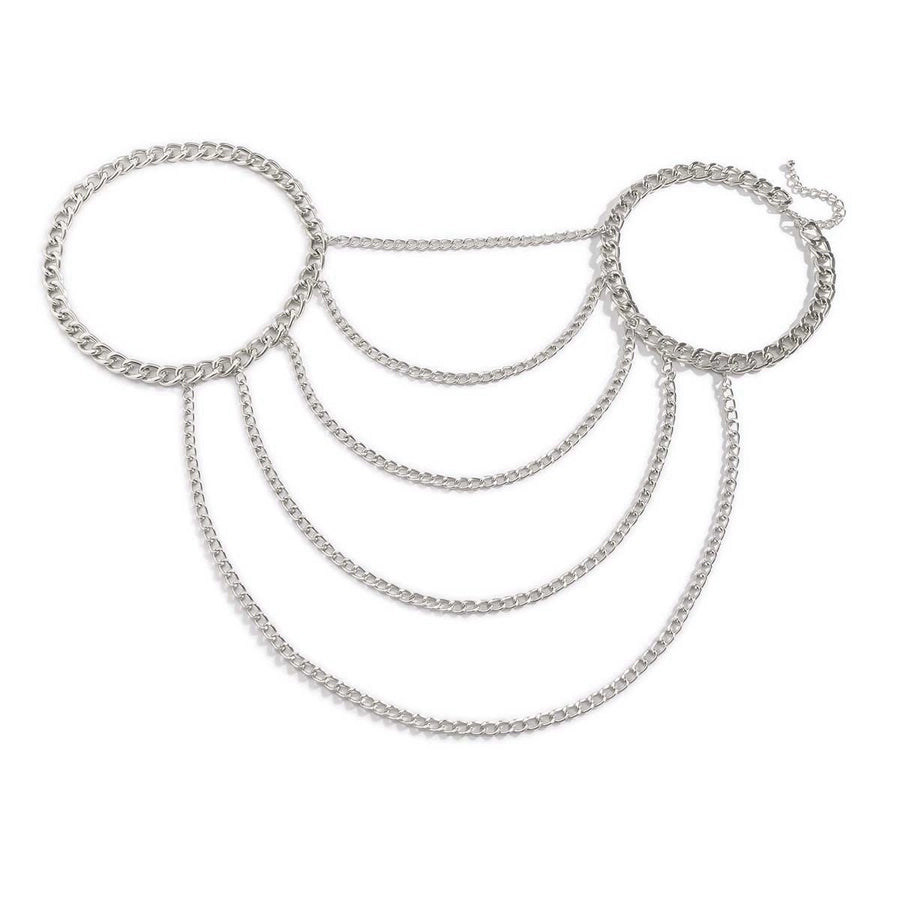 Fashion Hanging Neck Chain Clavicle Necklace Sexy Geometric U-shaped Tassel Single Shoulder Body Chain for Women