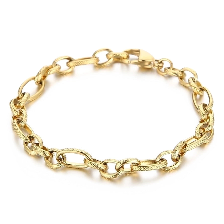 Stainless Steel 18K Gold Plated Basic Simple Style Solid Color Bracelets