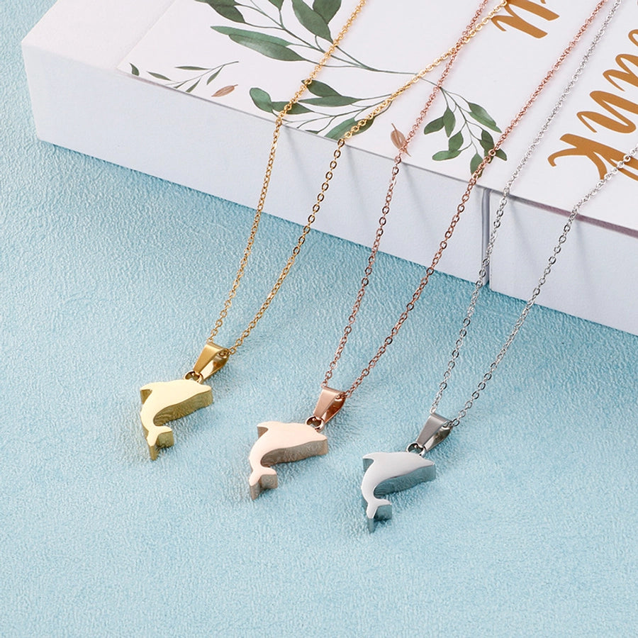 Titanium Steel 18K Gold Plated Animal Necklace