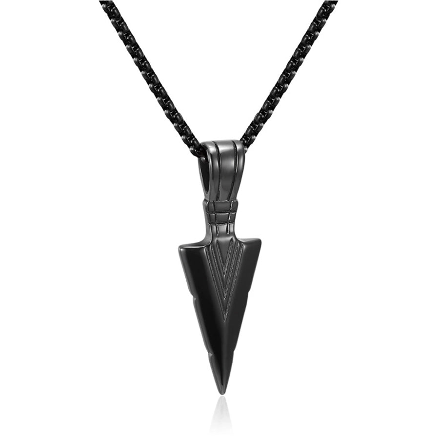 Titanium steel stoving varnish men's pendant necklace