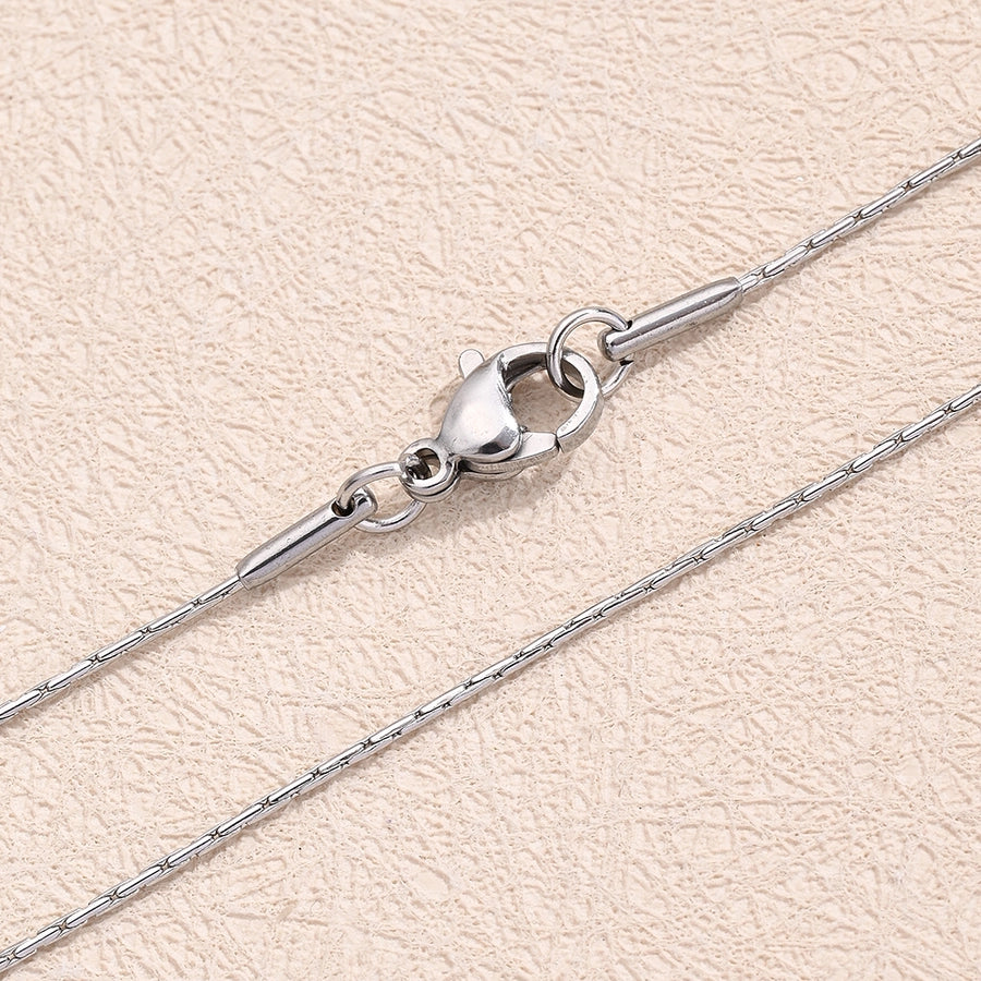 Stainless Steel 18K Gold Plated Cross Hammer round Chain Cross Hammer Square Chain Polished Jewelry Accessories