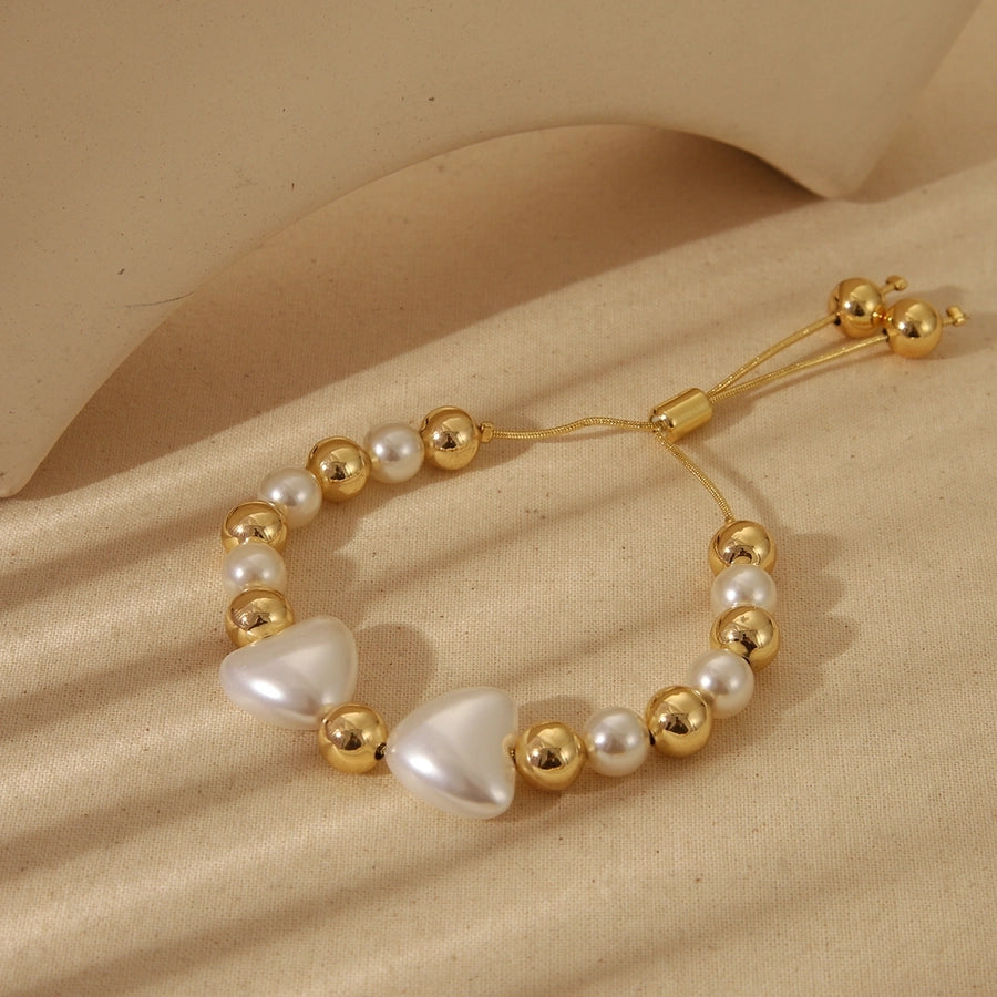 Copper 18K Gold Plated Beaded Bracelets