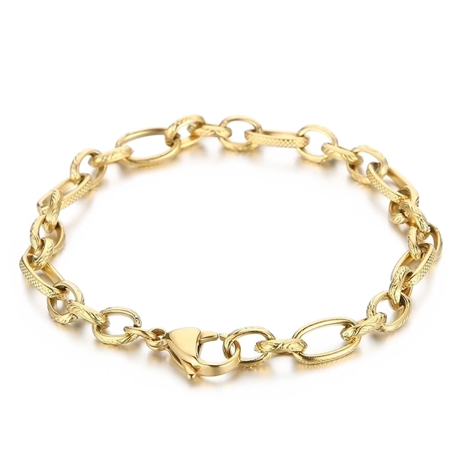 Stainless Steel 18K Gold Plated Basic Simple Style Solid Color Bracelets