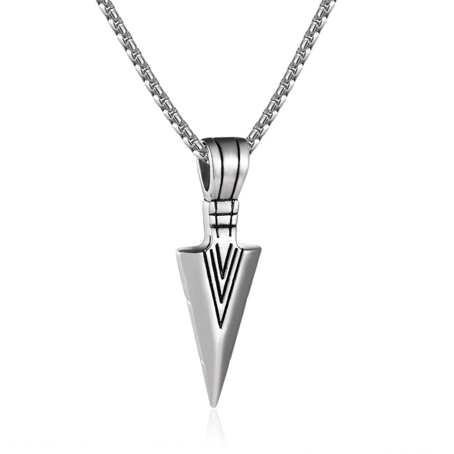 Titanium steel stoving varnish men's pendant necklace