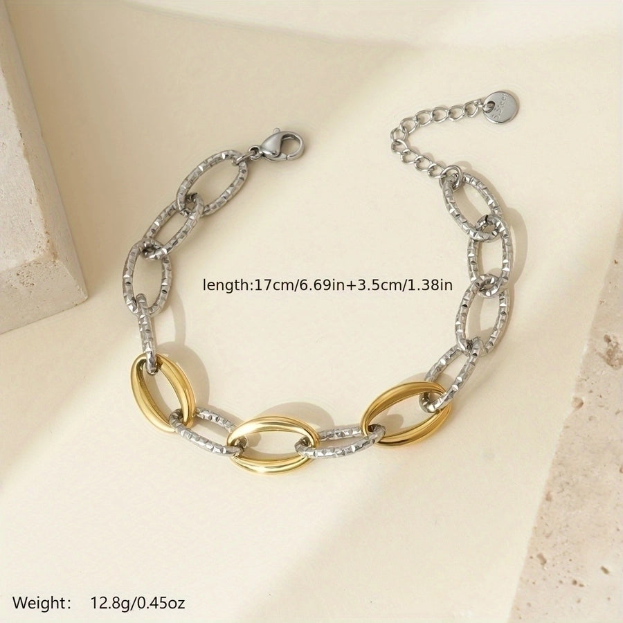 Stainless Steel 14K Gold Plated Bracelets