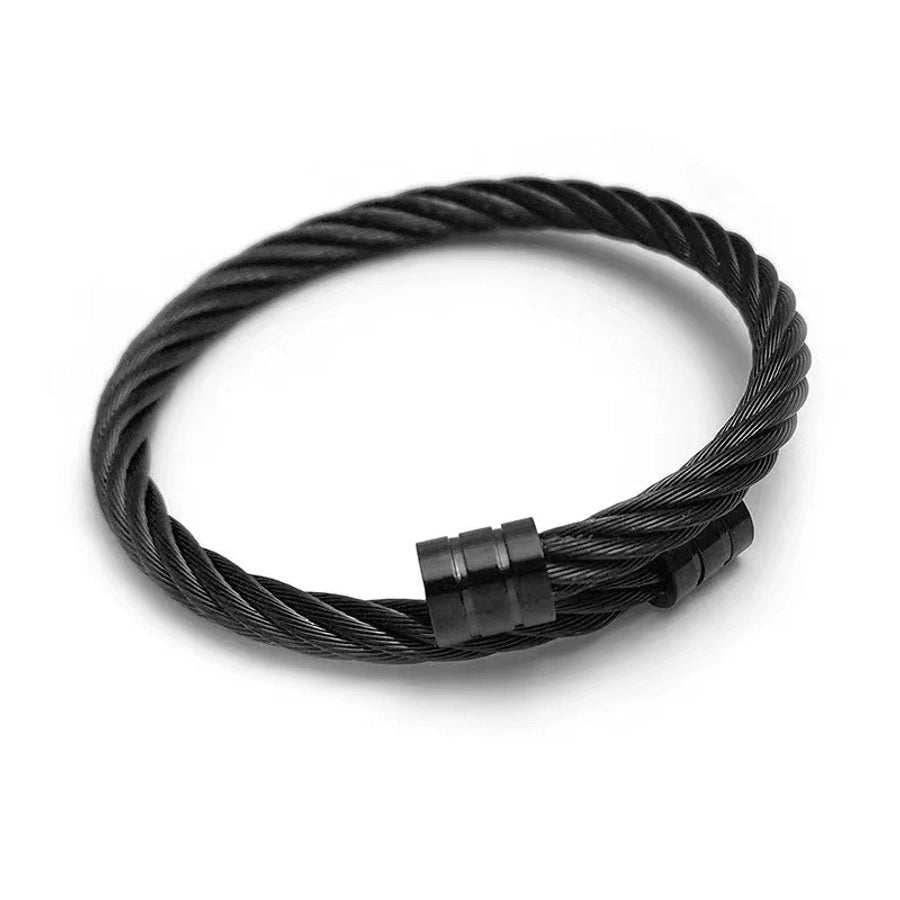 Titanium steel plating unisex bangle