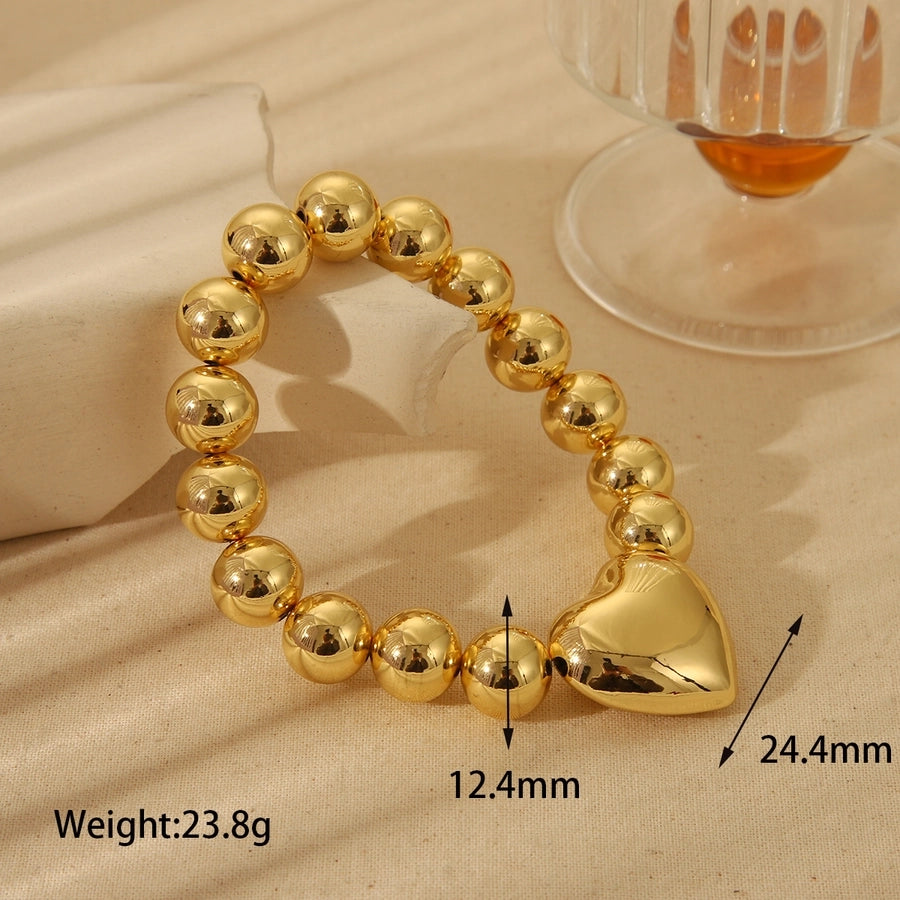 Copper 18K Gold Plated Beaded Bracelets
