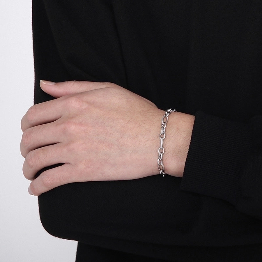 Stainless Steel 18K Gold Plated Basic Simple Style Solid Color Bracelets