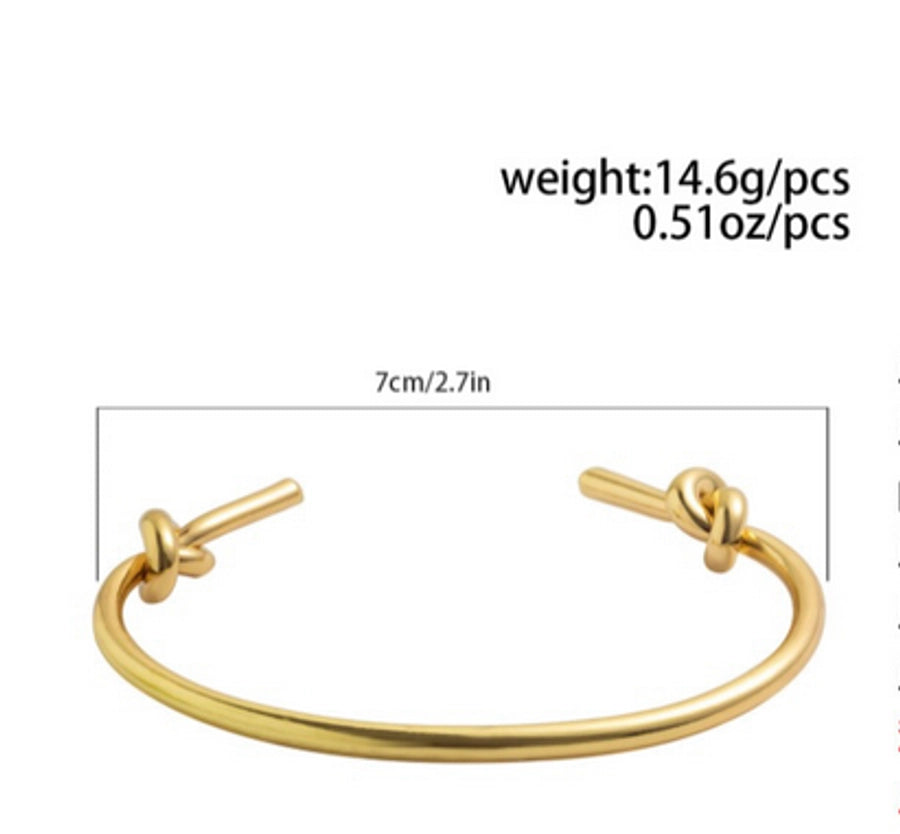 Simple Style Solid Color Metal Iron Bangles
