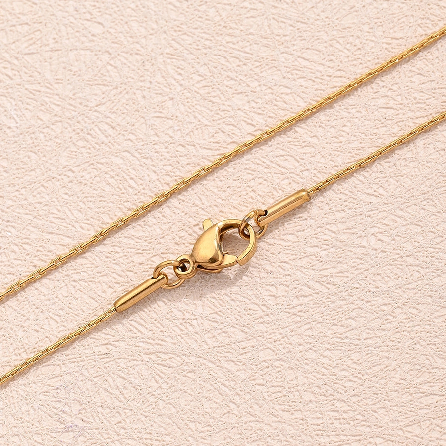 Stainless Steel 18K Gold Plated Cross Hammer round Chain Cross Hammer Square Chain Polished Jewelry Accessories
