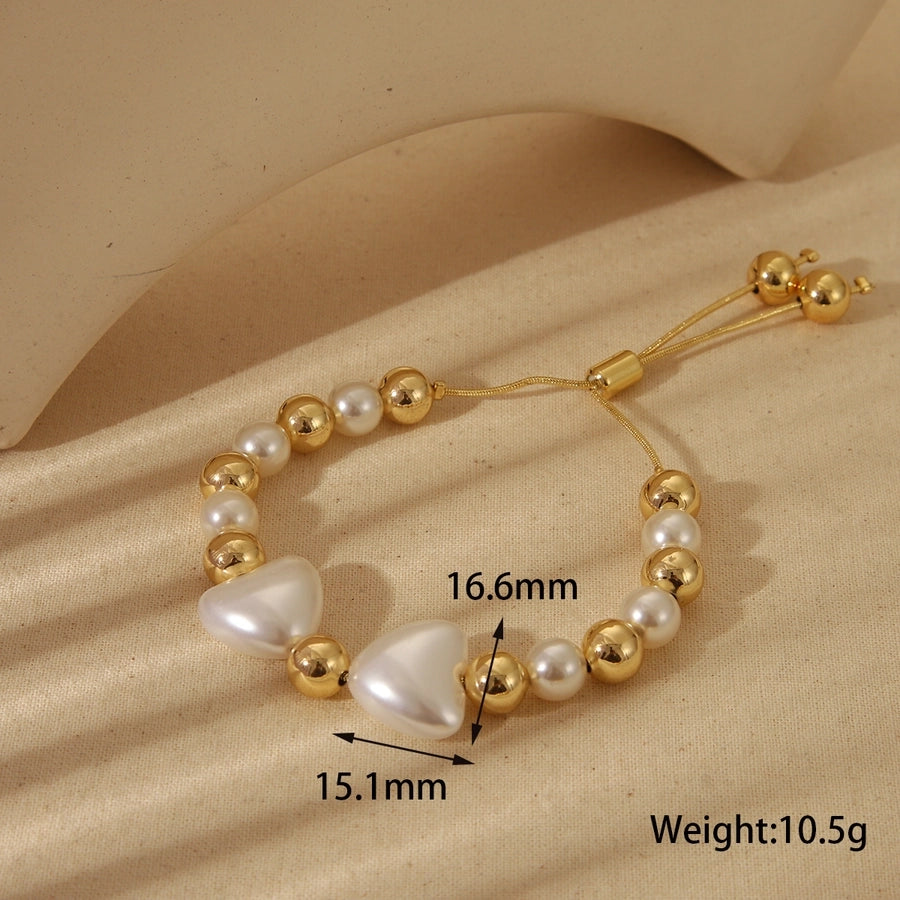 Copper 18K Gold Plated Beaded Bracelets