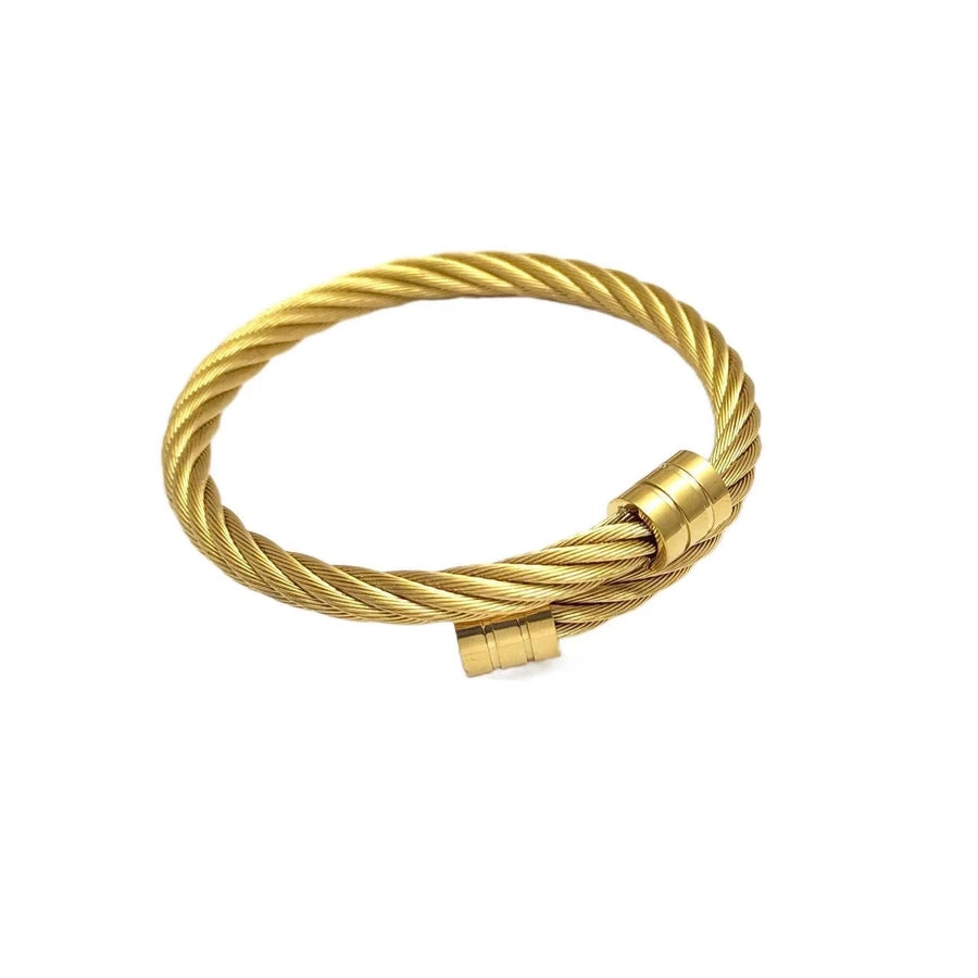 Titanium steel plating unisex bangle