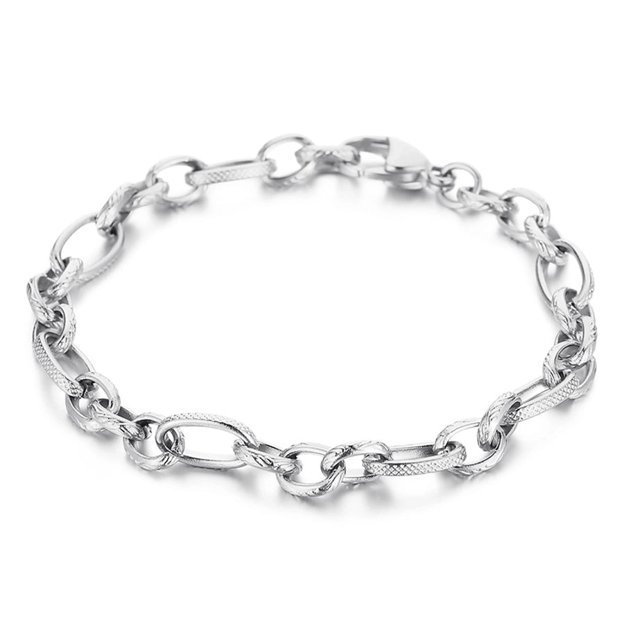 Stainless Steel 18K Gold Plated Basic Simple Style Solid Color Bracelets