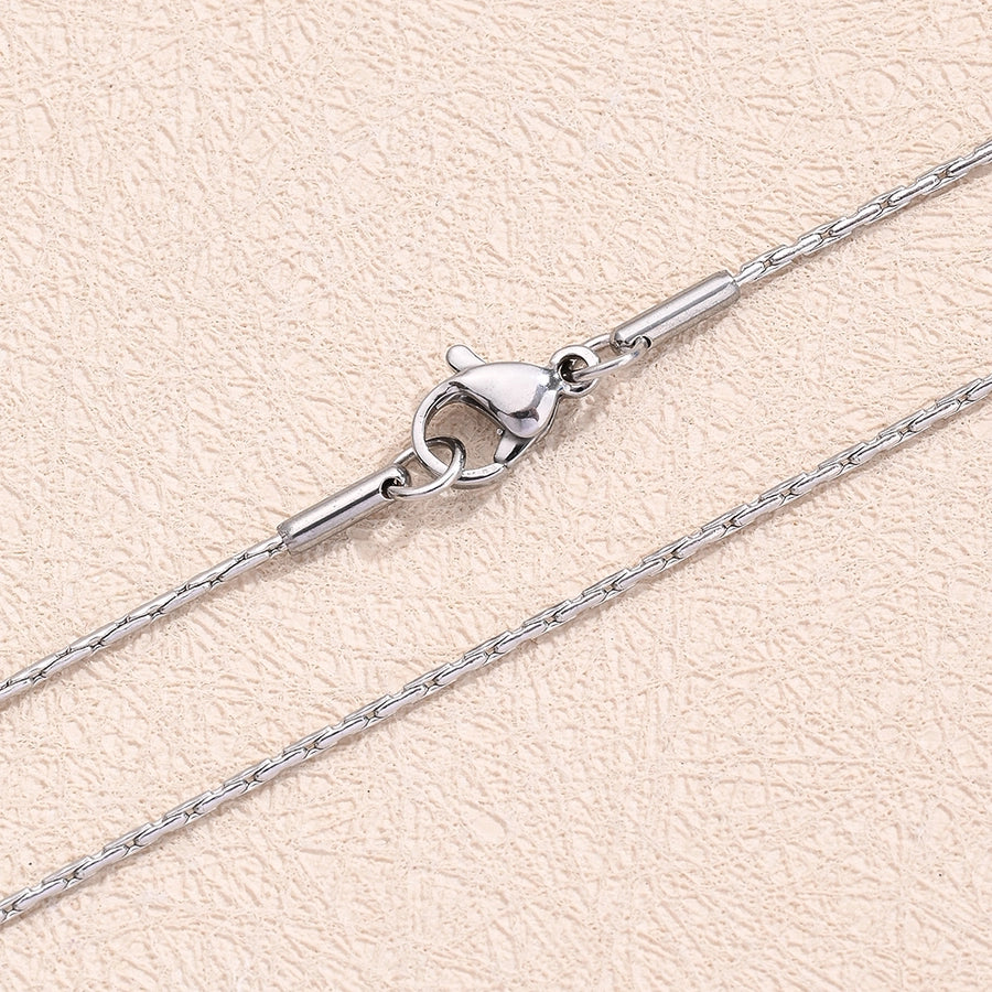 Stainless Steel 18K Gold Plated Cross Hammer round Chain Cross Hammer Square Chain Polished Jewelry Accessories