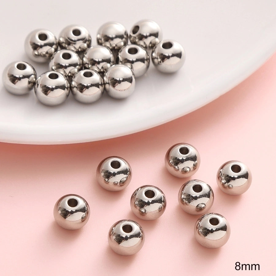 10 PCS/Package 20 PCS/Package Diameter 10mm Diameter 4mm Diameter 8mm 201 Stainless Steel Geometric Beads