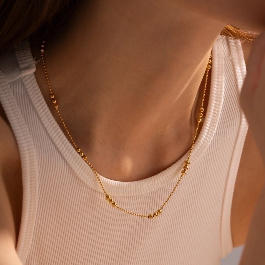 Stainless Steel 18K Gold Plated Necklace