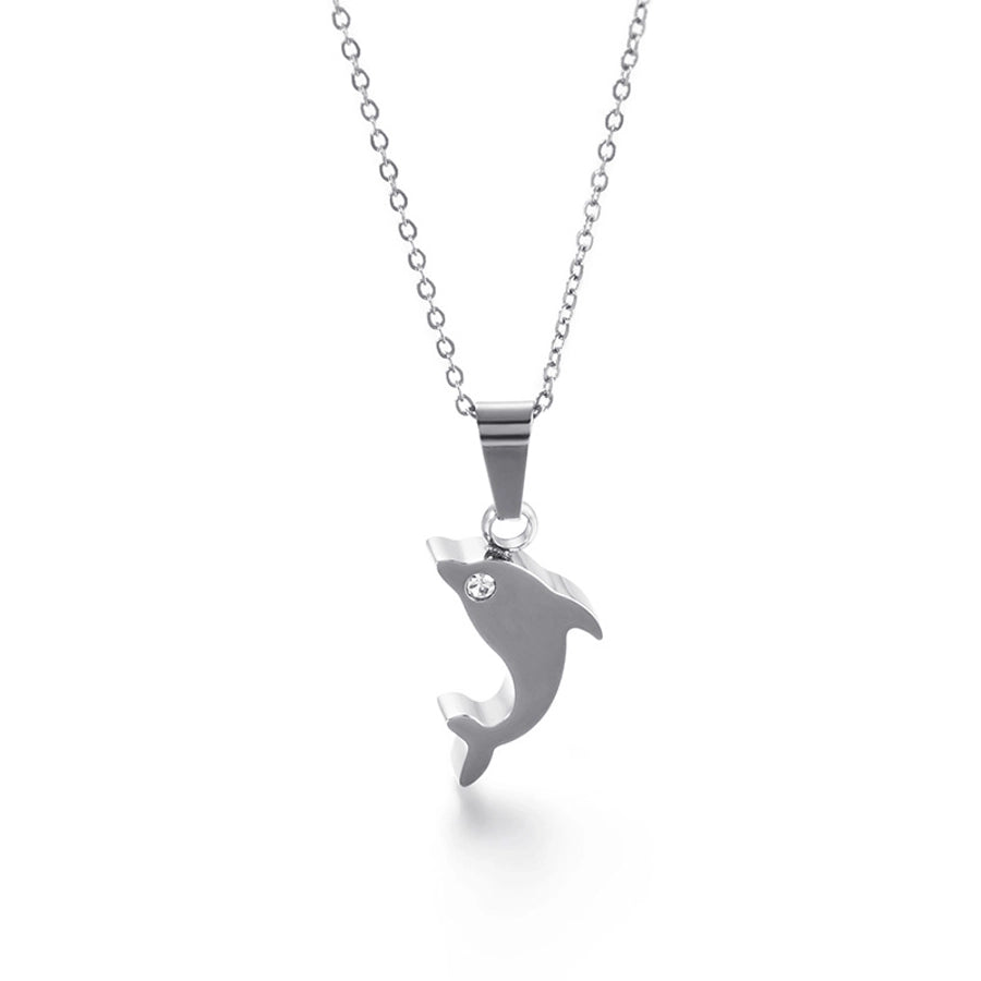 Titanium Steel 18K Gold Plated Animal Necklace