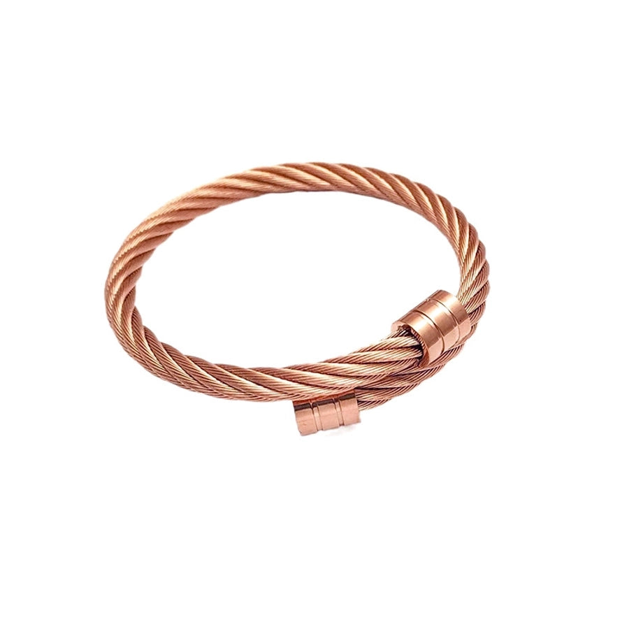 Titanium steel plating unisex bangle