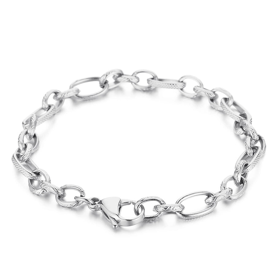 Stainless Steel 18K Gold Plated Basic Simple Style Solid Color Bracelets