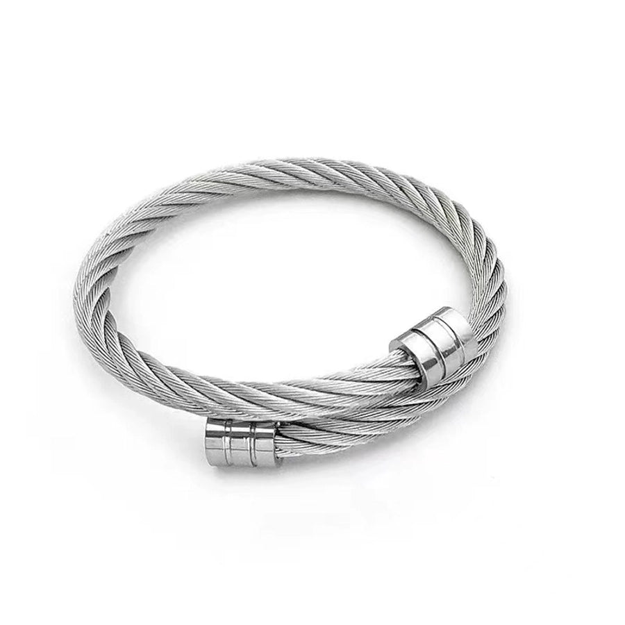 Titanium steel plating unisex bangle