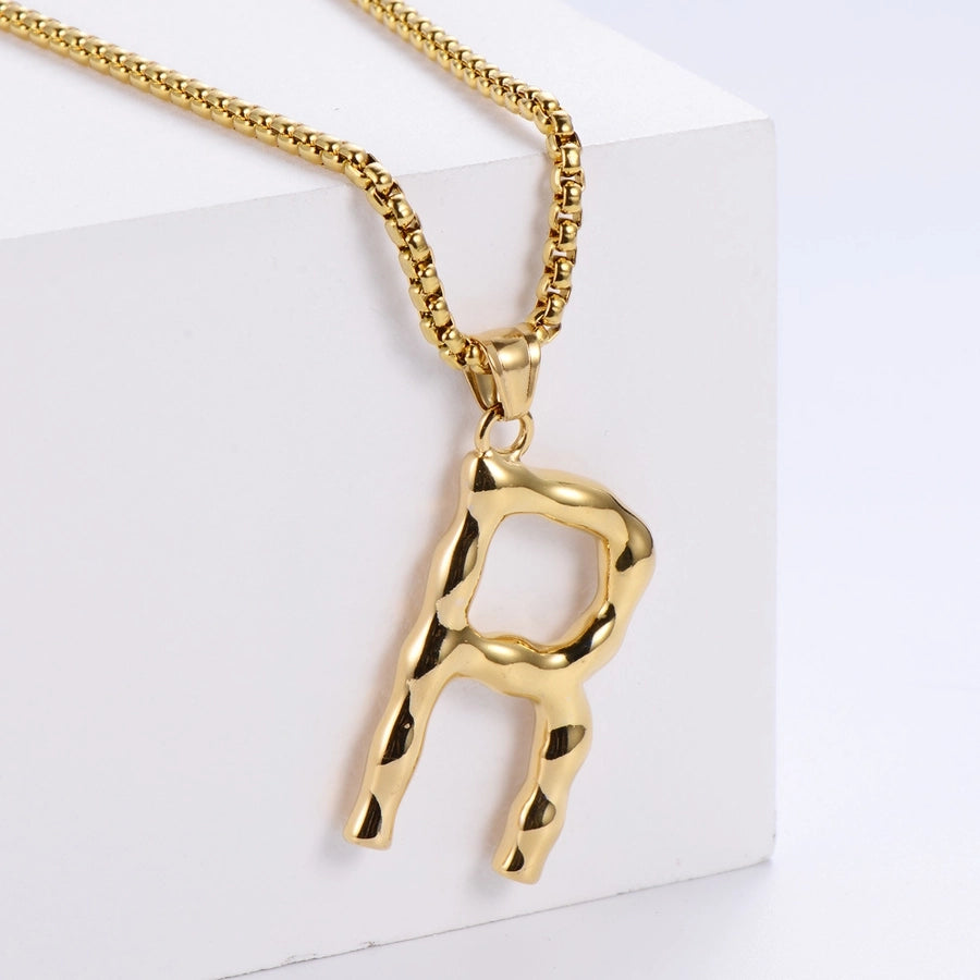 Stainless Steel 18K Gold Plated Fashion Polishing Letter