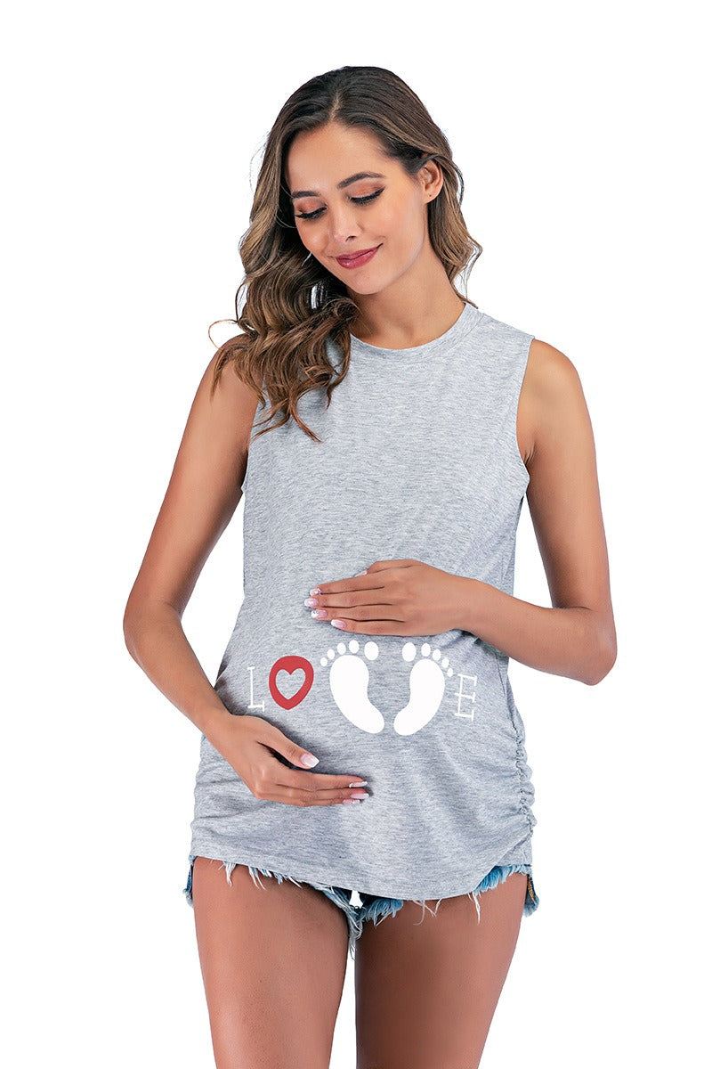 Fashion oversized maternity top T-shirt top